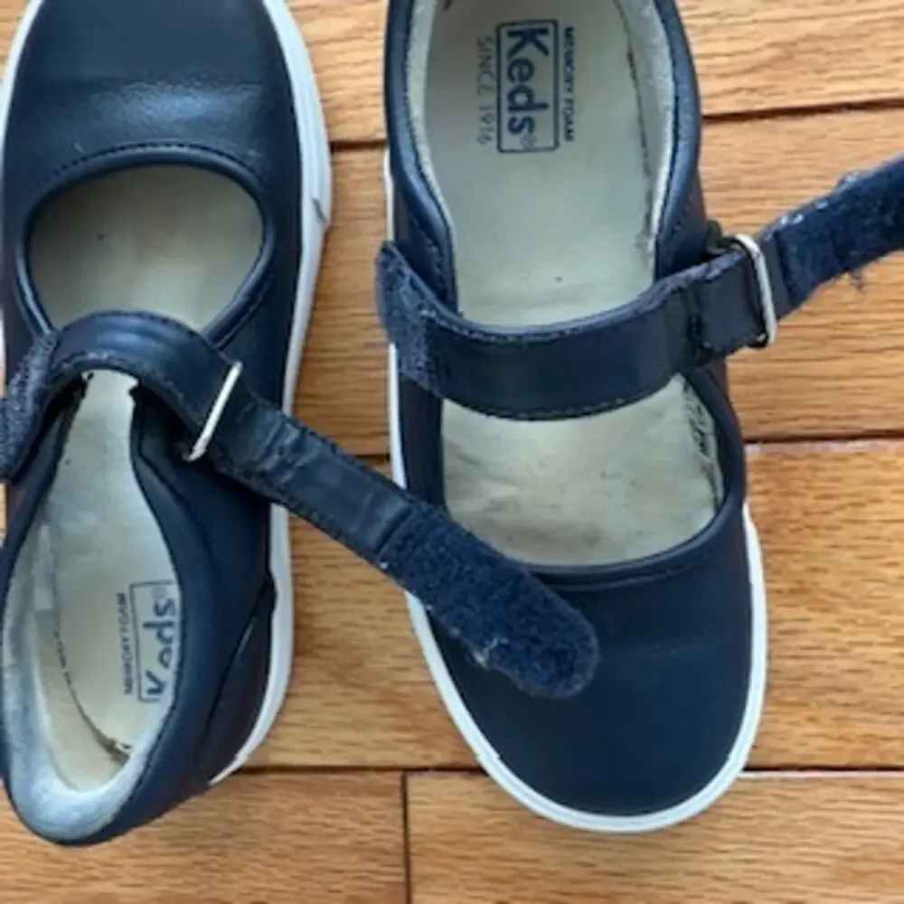 Keds Kids Ella Leather Mary Jane Sneakers - Navy Blue - US Size 11.5M